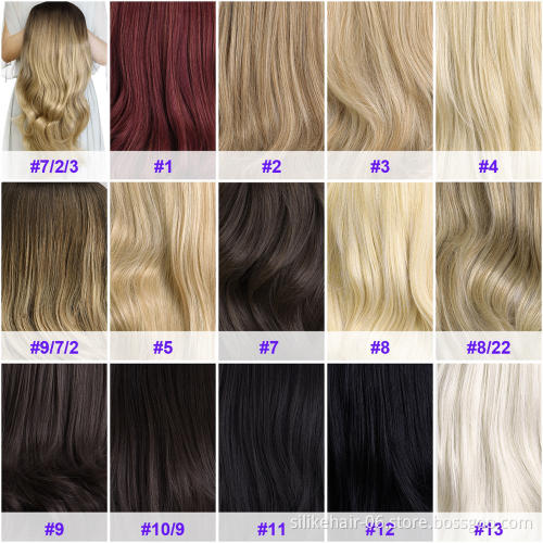 Half Wig Long Big Wavy 3/4 Wigs 24 inch Clip in Hair Extension 210g  Wigs with Comb For Women  Synthetic hair extension